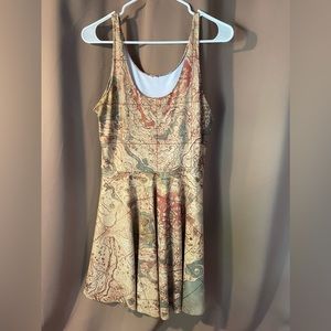 NWOT Zelda Map Skater Dress by BlackMilk.